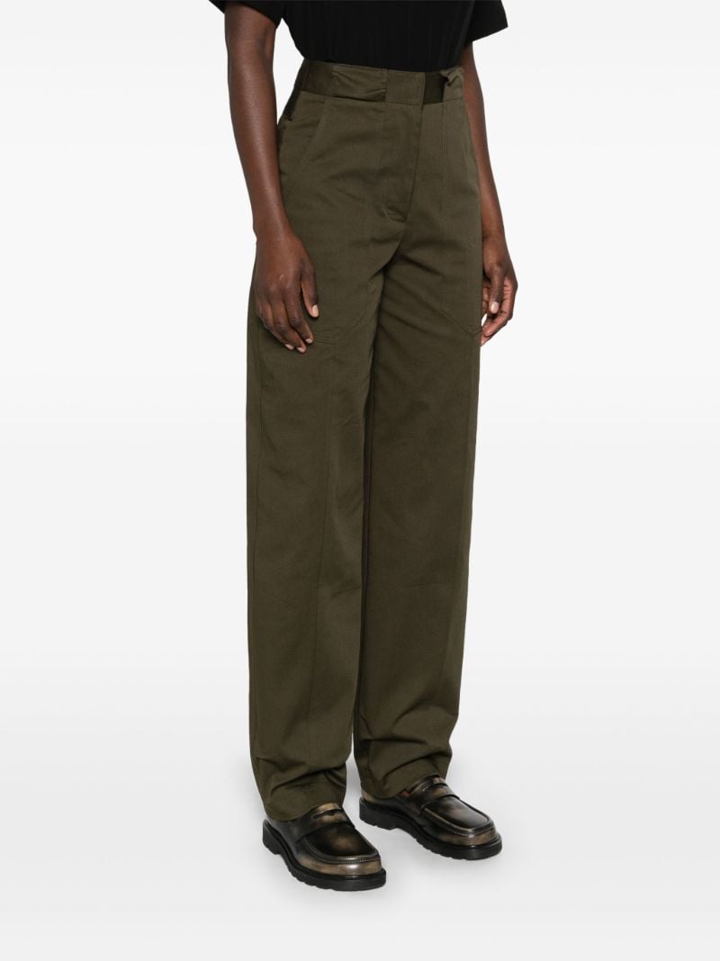 Green Straight-leg Twill Trousers