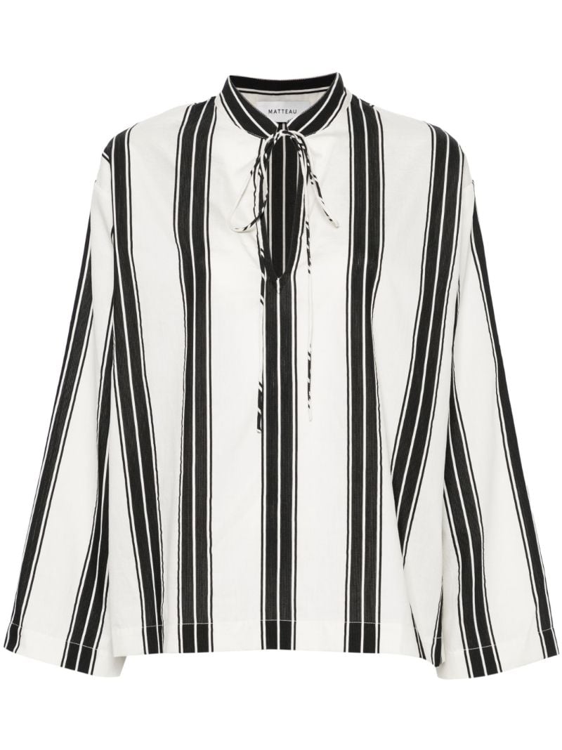 Black and White Striped Blouse