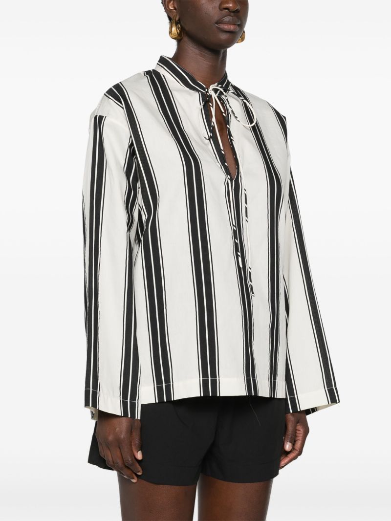 Black and White Striped Blouse