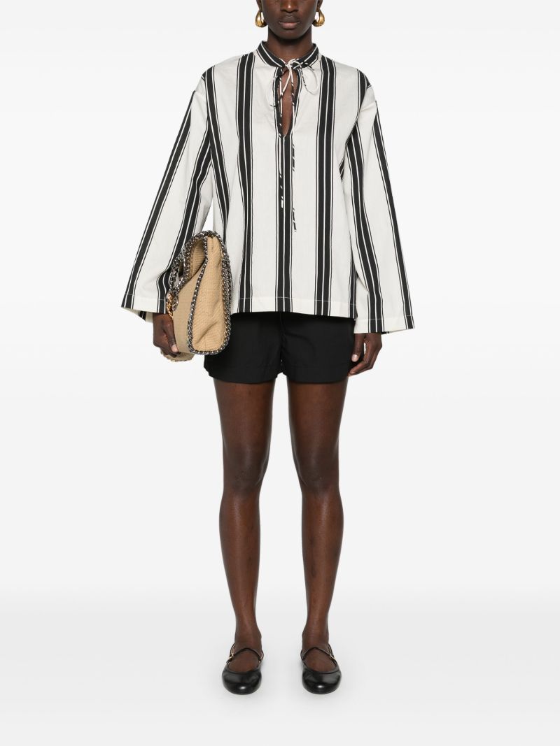Black and White Striped Blouse