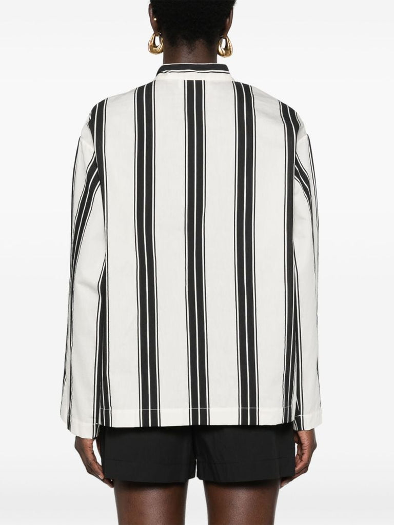Black and White Striped Blouse