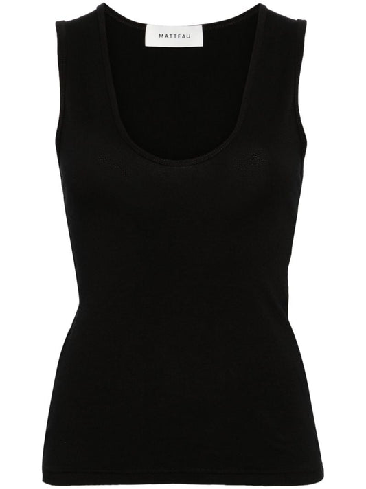 Black Organic Cotton Tank Top