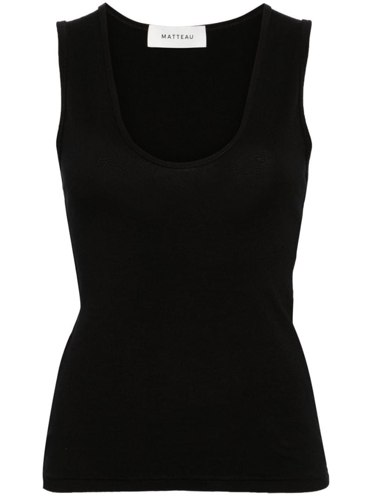 Black Organic Cotton Tank Top