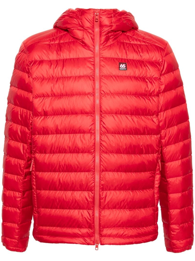 Red Keilir Hooded Quilted Jacket