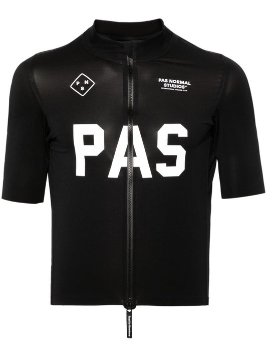 Black Pro Rain Cycling Jersey Top
