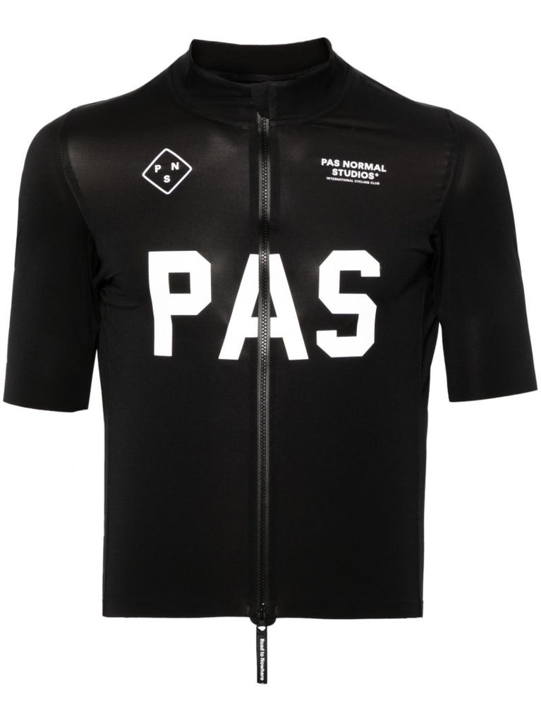 Black Pro Rain Cycling Jersey Top