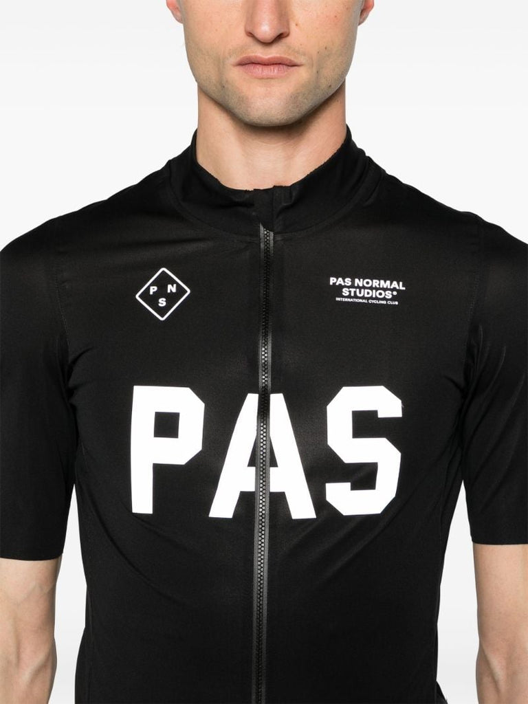 Black Pro Rain Cycling Jersey Top