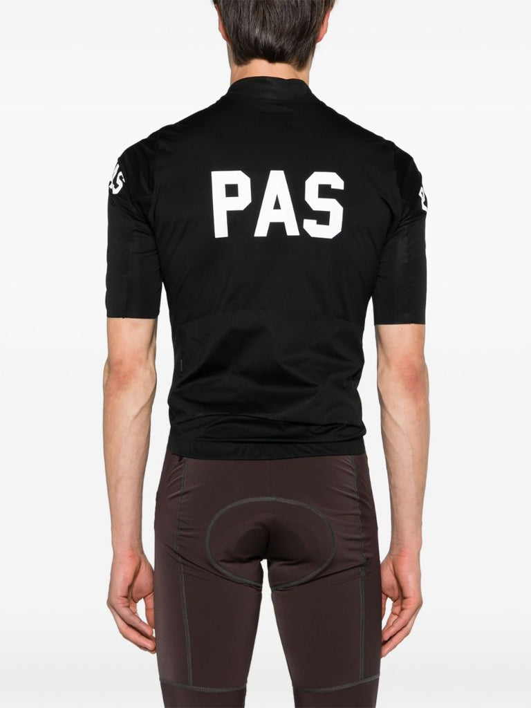 Black Pro Rain Cycling Jersey Top