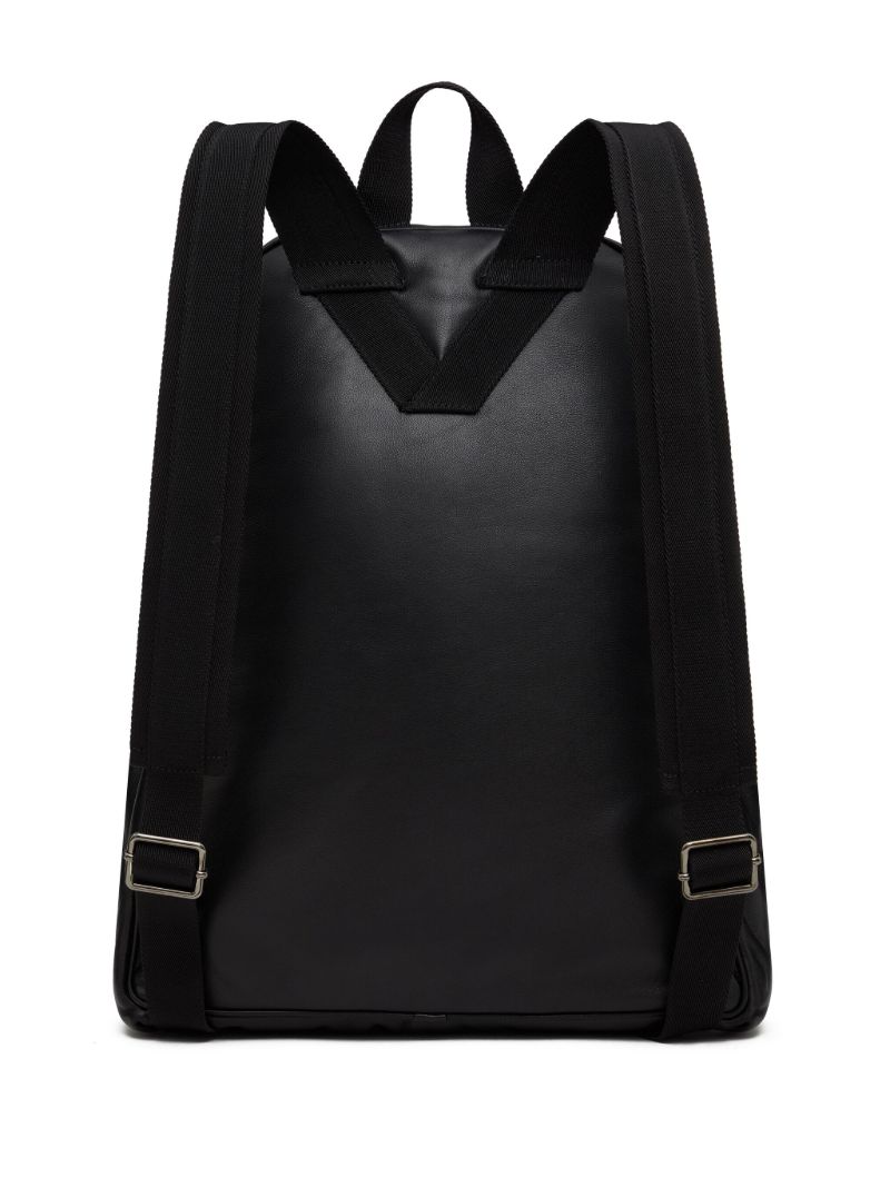 Black Vlogo Nappa Leather Backpack