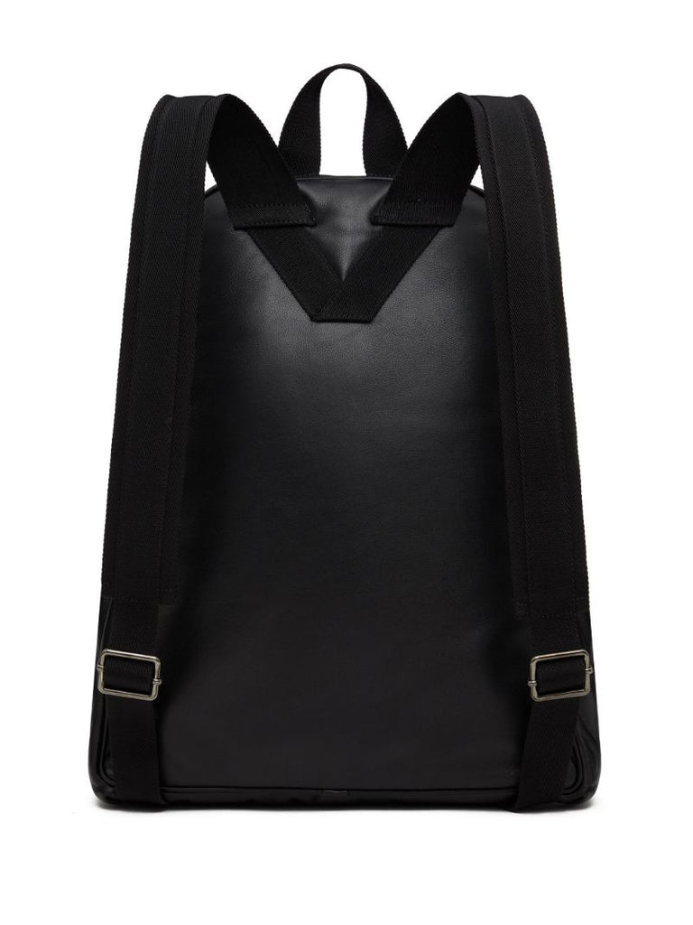 Black Vlogo Nappa Leather Backpack