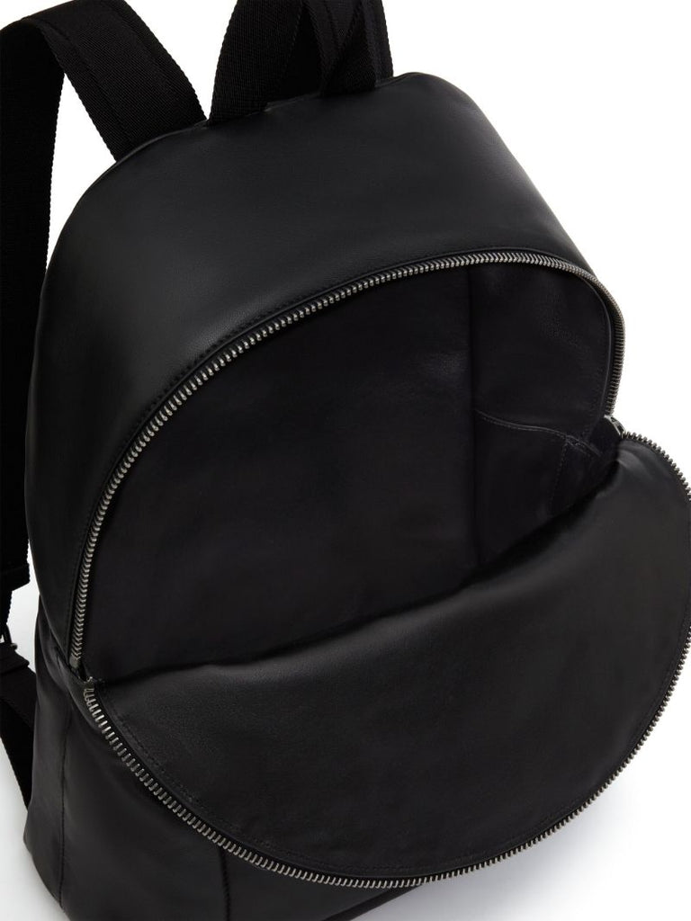 Black Vlogo Nappa Leather Backpack