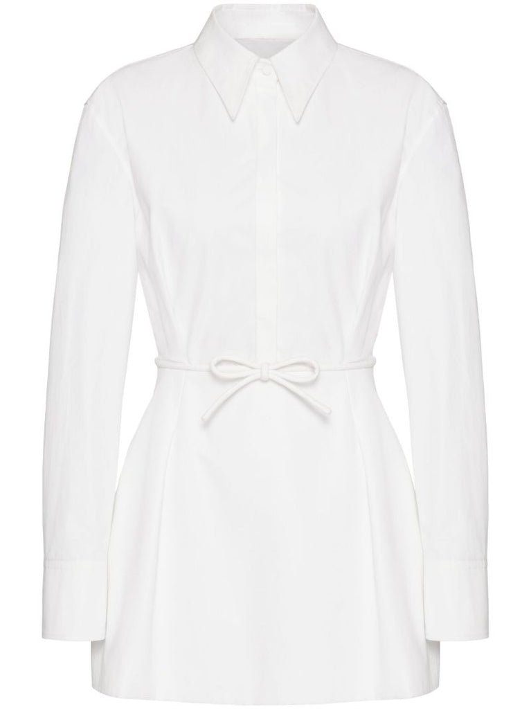 White Belted Mini Dress