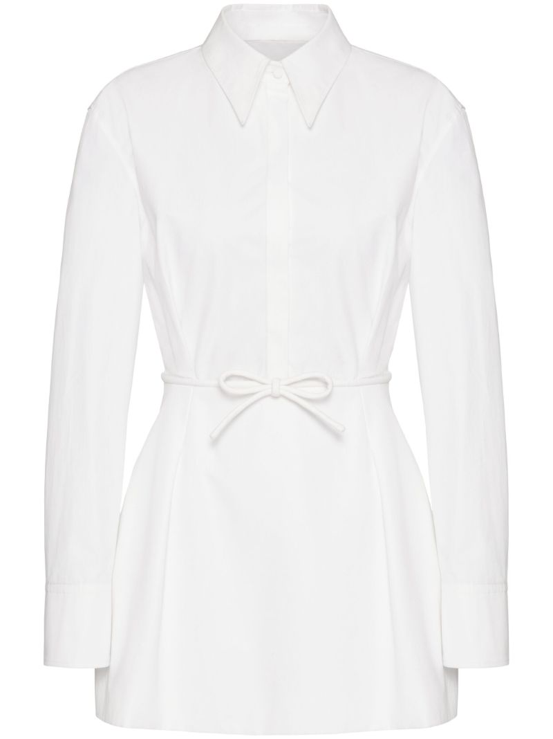 White Belted Mini Dress