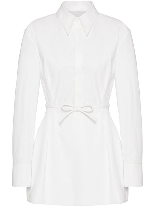 White Belted Mini Dress