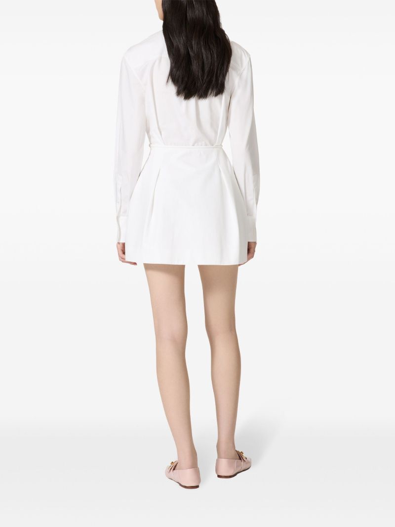White Belted Mini Dress