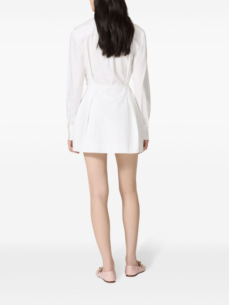 White Belted Mini Dress