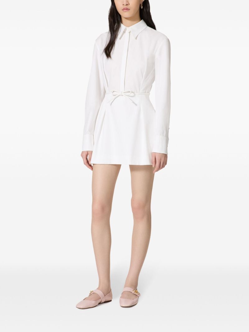 White Belted Mini Dress