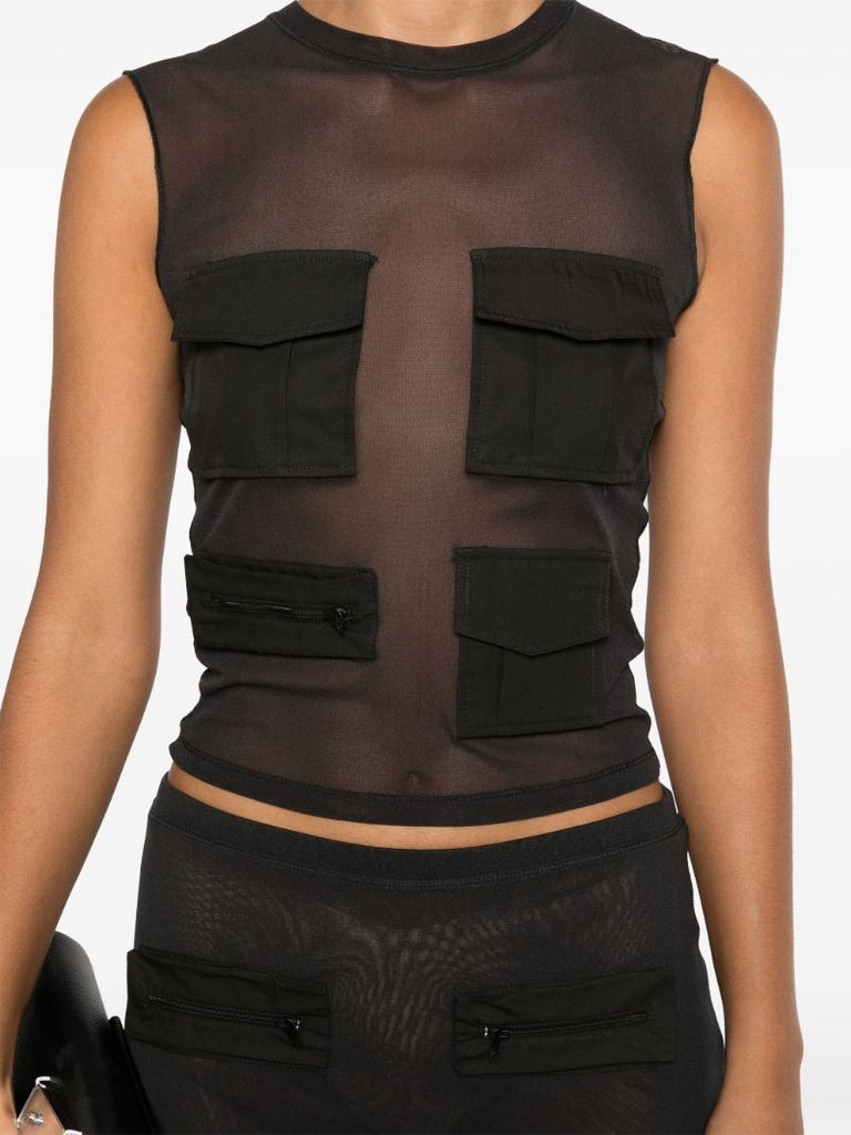 Sheer Cargo Tank Top