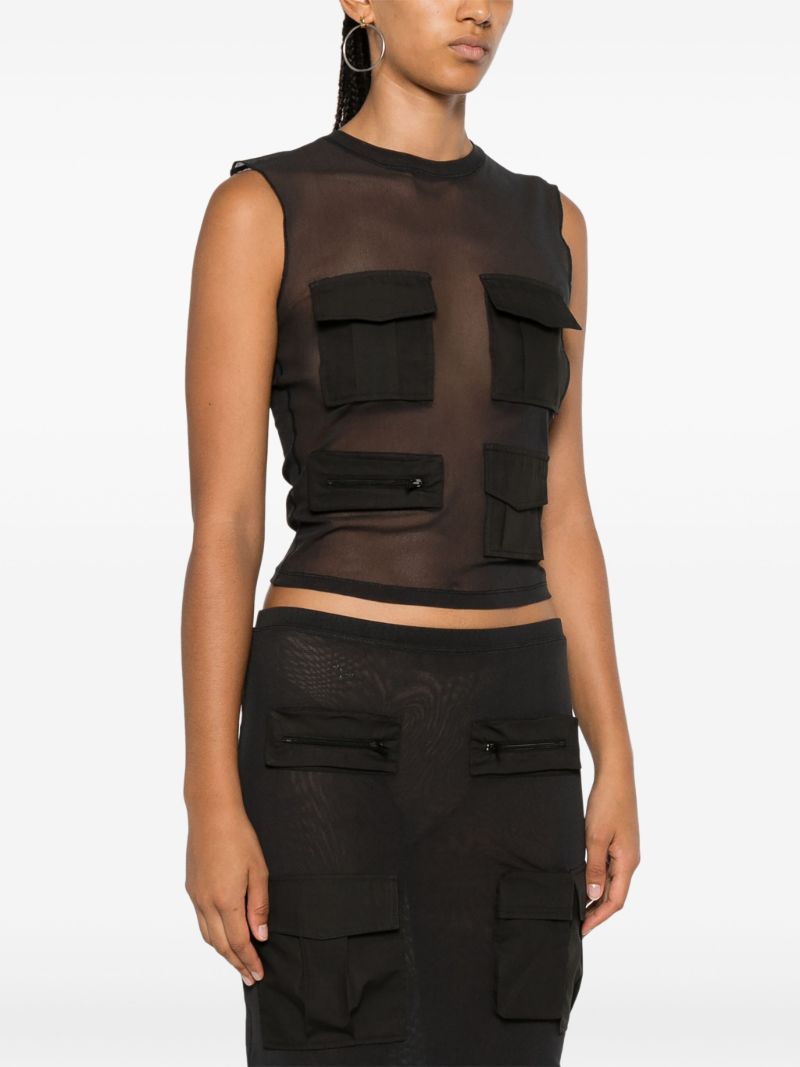 Sheer Cargo Tank Top