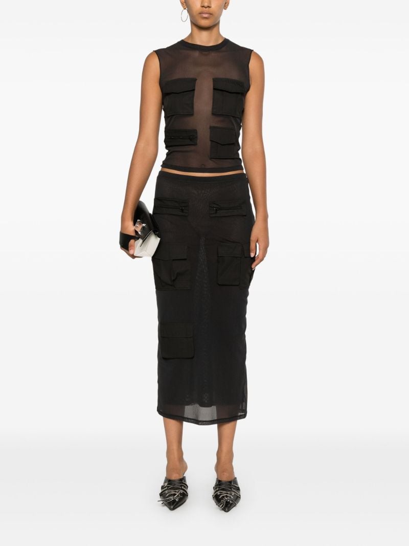 Sheer Cargo Tank Top