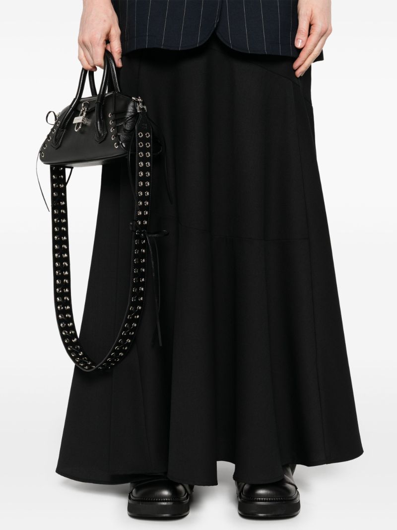 Black Virgin-wool Maxi Skirt