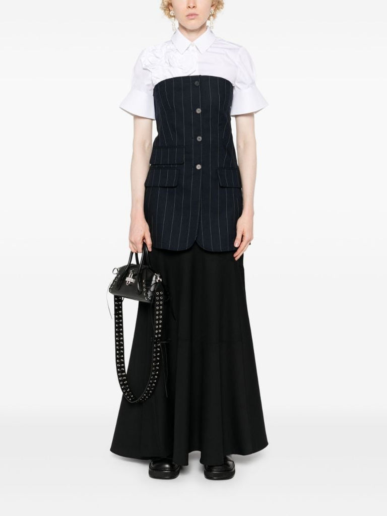 Black Virgin-wool Maxi Skirt