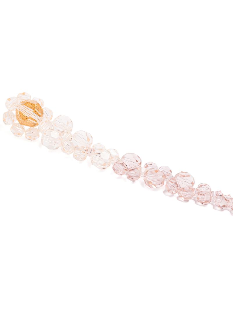 Pink Crystal-embellished Drop Earrings