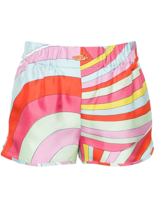 Pink Iride Silk Shorts