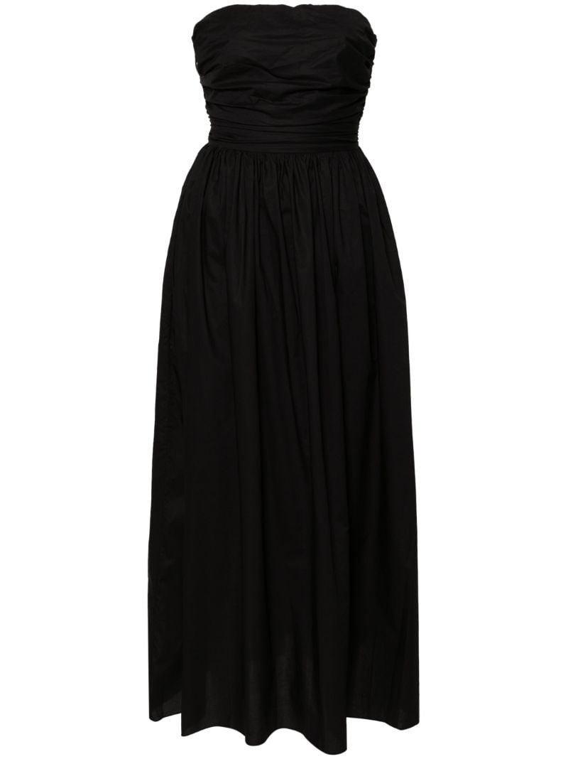 Black Lace-up Organic Cotton Dress