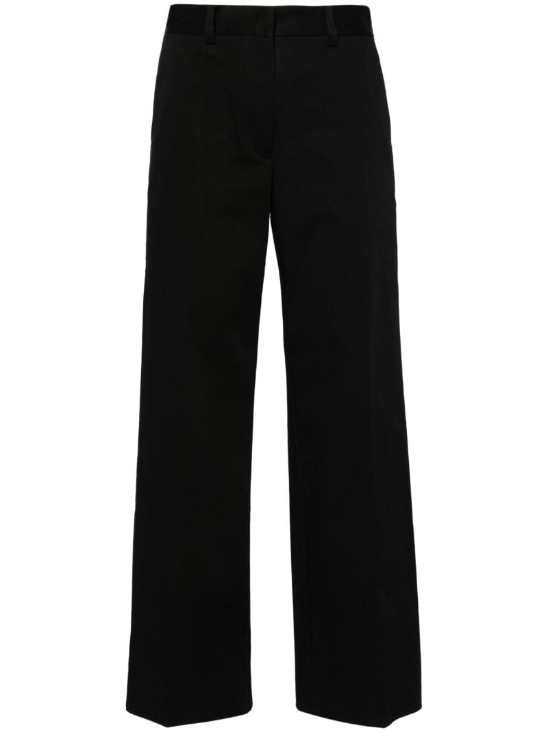 Black Straight-leg Twill Trousers