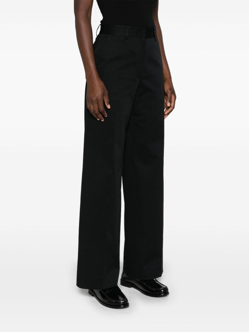 Black Straight-leg Twill Trousers