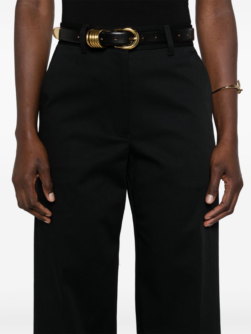 Black Straight-leg Twill Trousers