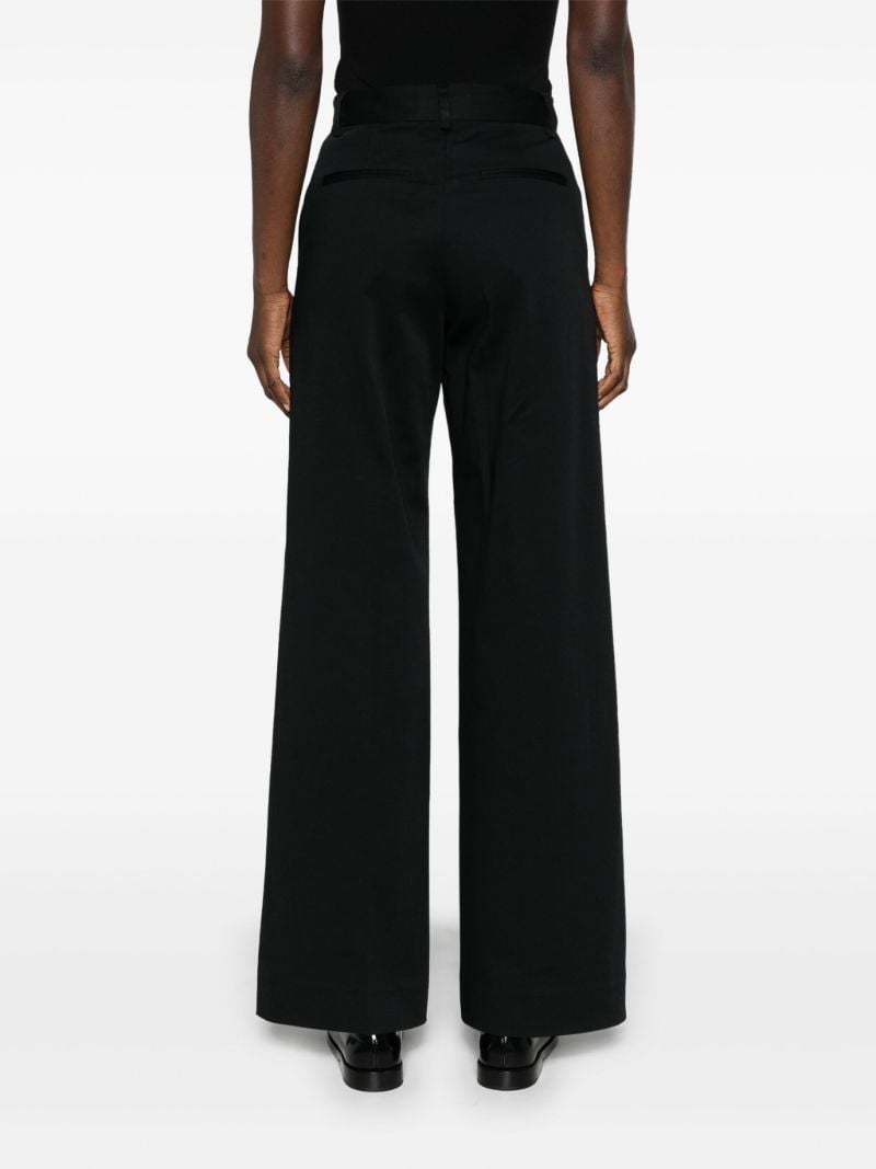 Black Straight-leg Twill Trousers