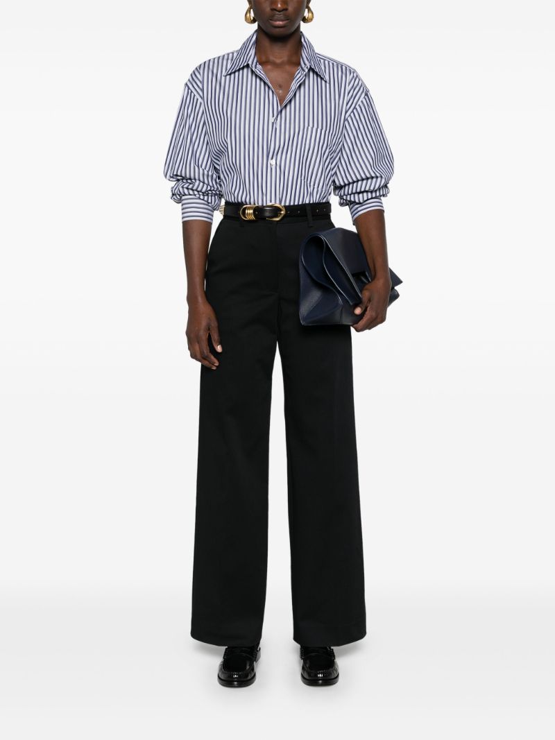 Black Straight-leg Twill Trousers