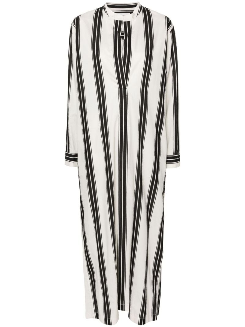 White Striped Midi Dress