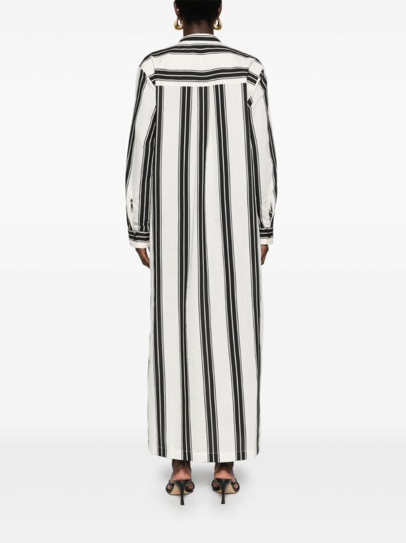 White Striped Midi Dress