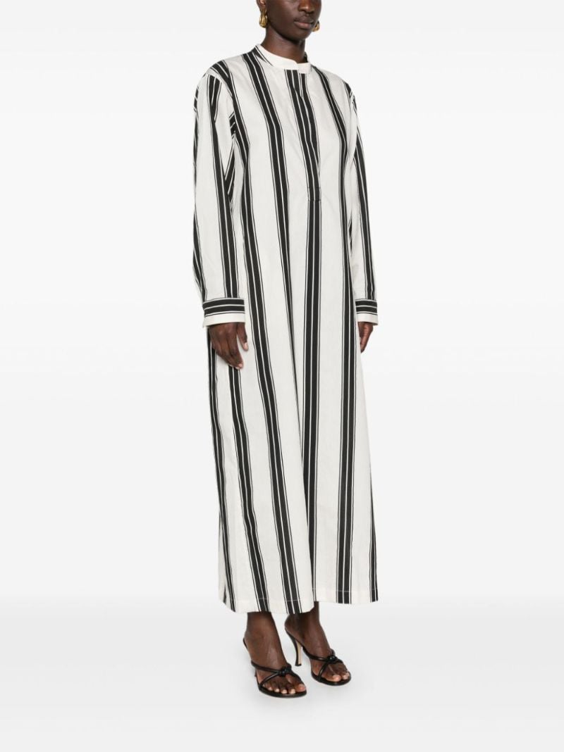 White Striped Midi Dress