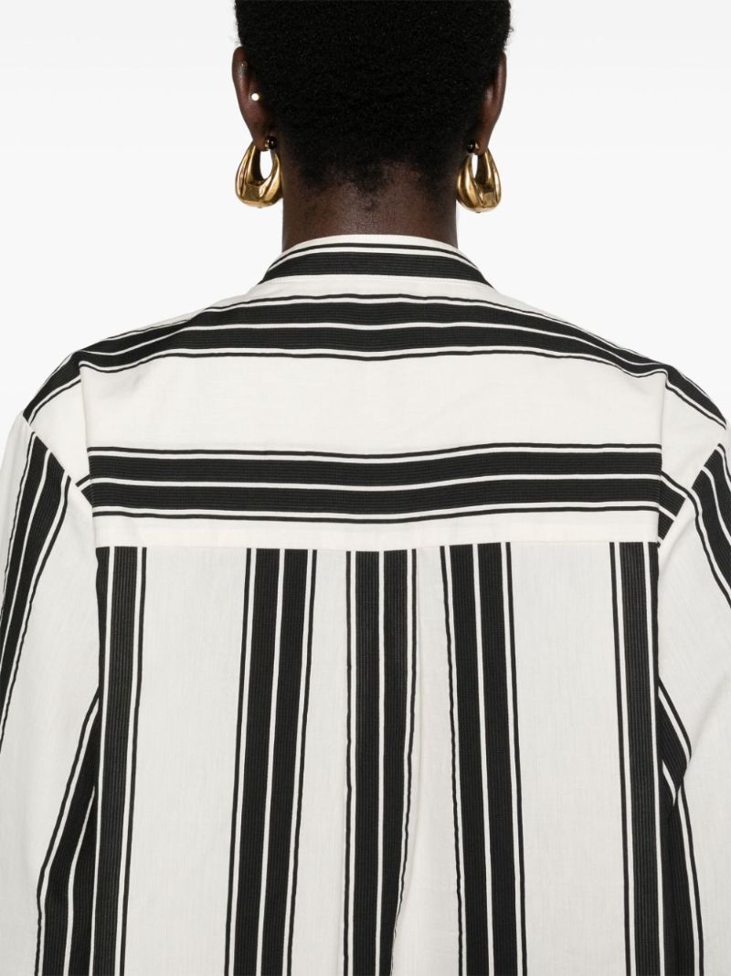 White Striped Midi Dress