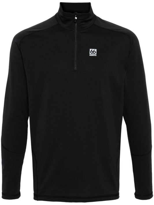Black Grettir Zip-up Base Layer Top