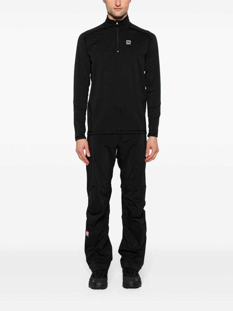 Black Grettir Zip-up Base Layer Top