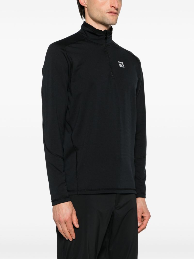 Black Grettir Zip-up Base Layer Top