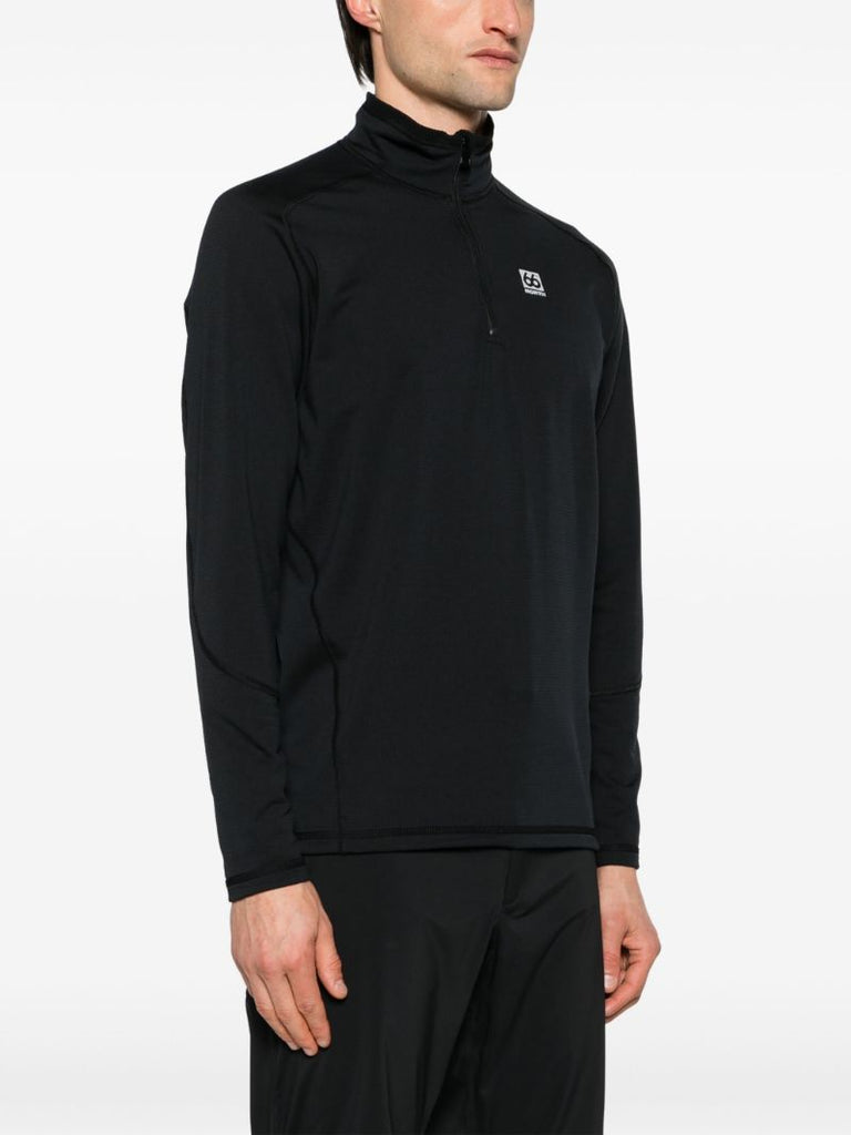 Black Grettir Zip-up Base Layer Top