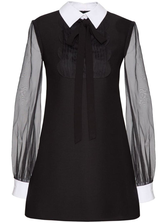 Black Crepe Couture Mini Dress