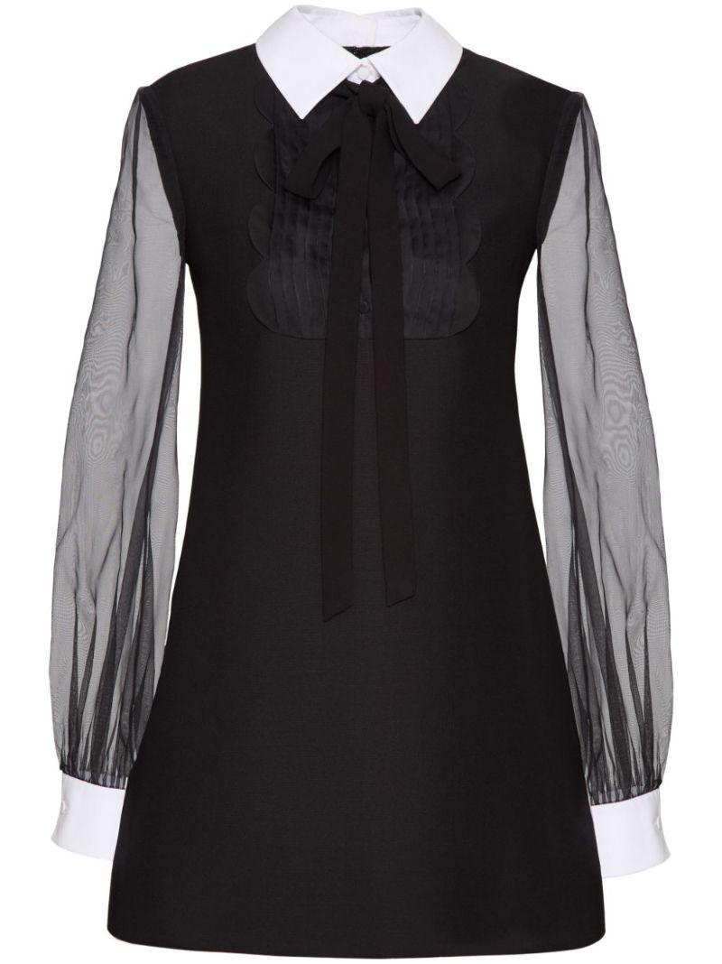 Black Crepe Couture Mini Dress