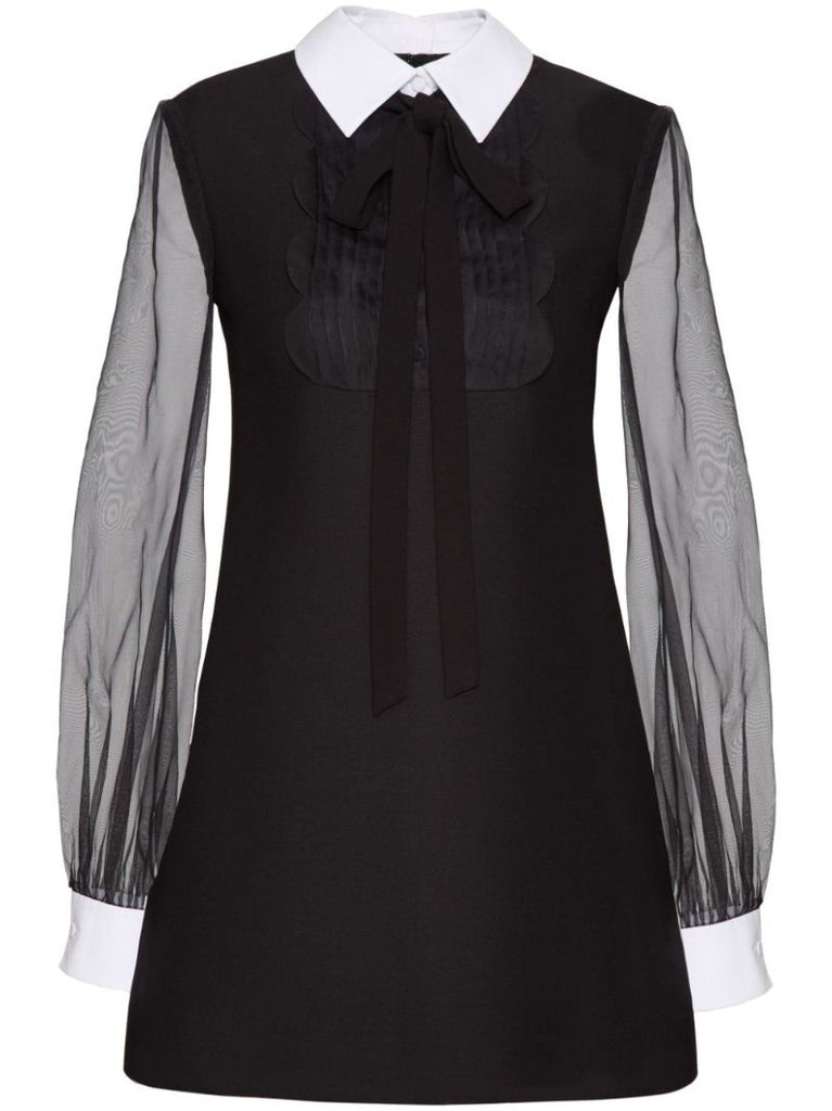 Black Crepe Couture Mini Dress