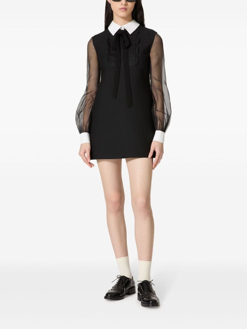 Black Crepe Couture Mini Dress