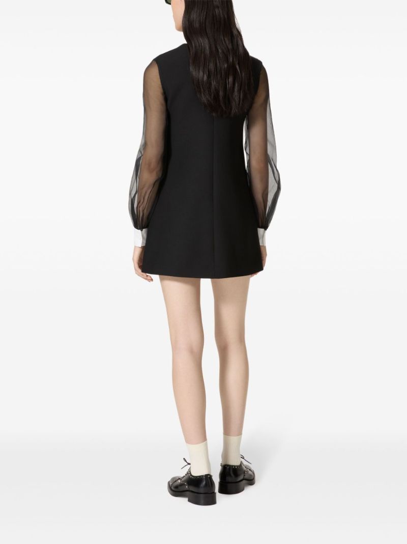 Black Crepe Couture Mini Dress