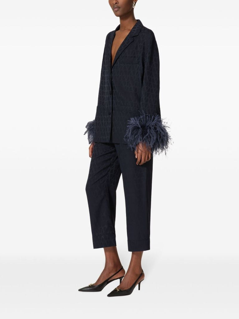 Blue Toile Iconographe Cropped Trousers