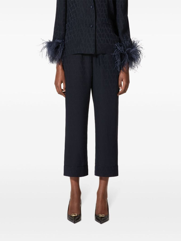 Blue Toile Iconographe Cropped Trousers