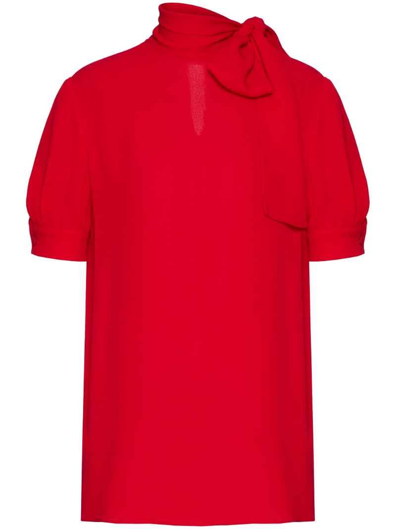 Red Georgette Silk Top